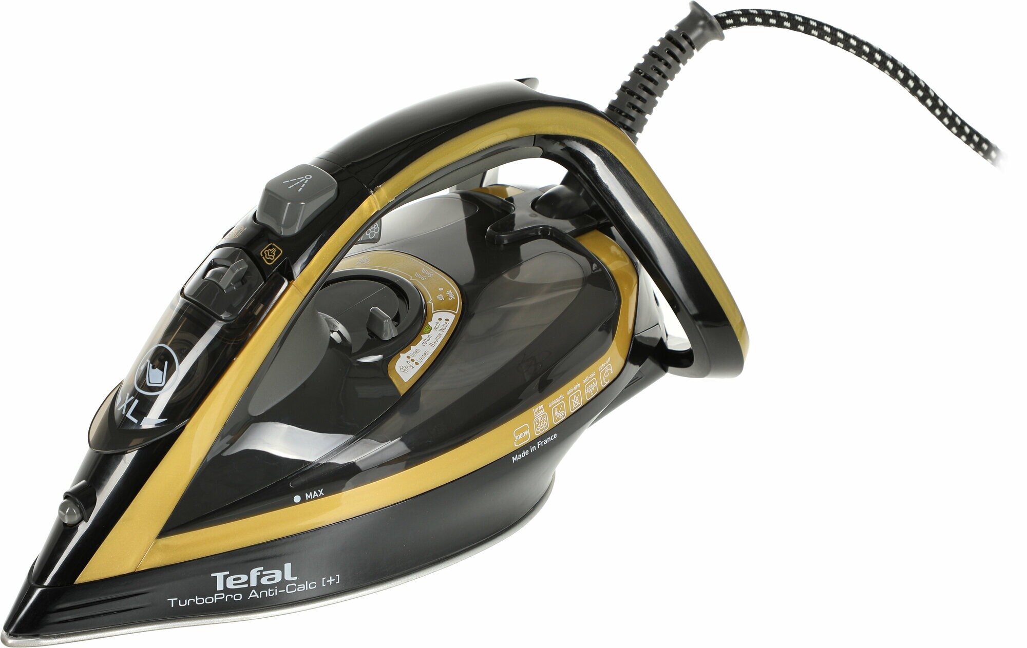 Утюг Tefal FV5696E1, черный/золотой