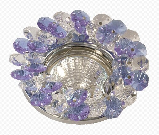 фото Точка света встраиваемый светильник CR 100 CHR-PURPLE хром-прозрачный+феолетовый