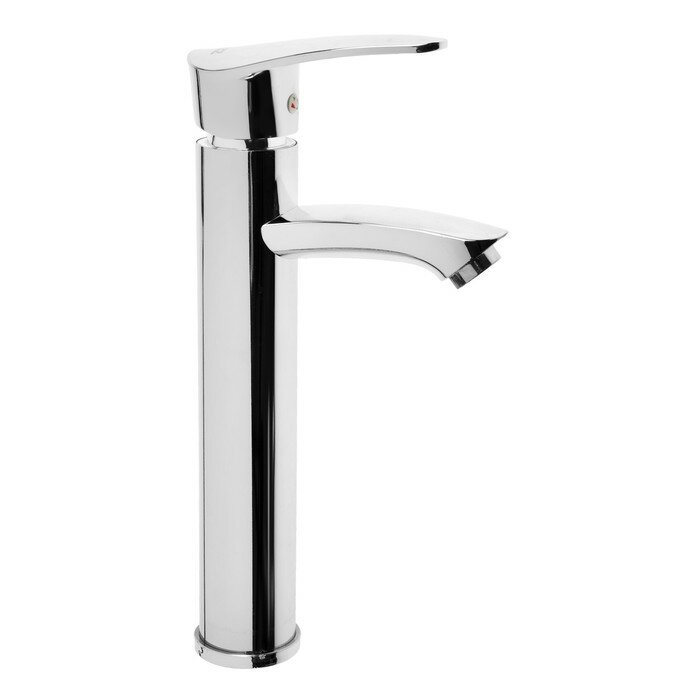 фото Смеситель для раковины ZEIN Z3721, однорычажный, длина излива 12 см, высокий, пластик, хром