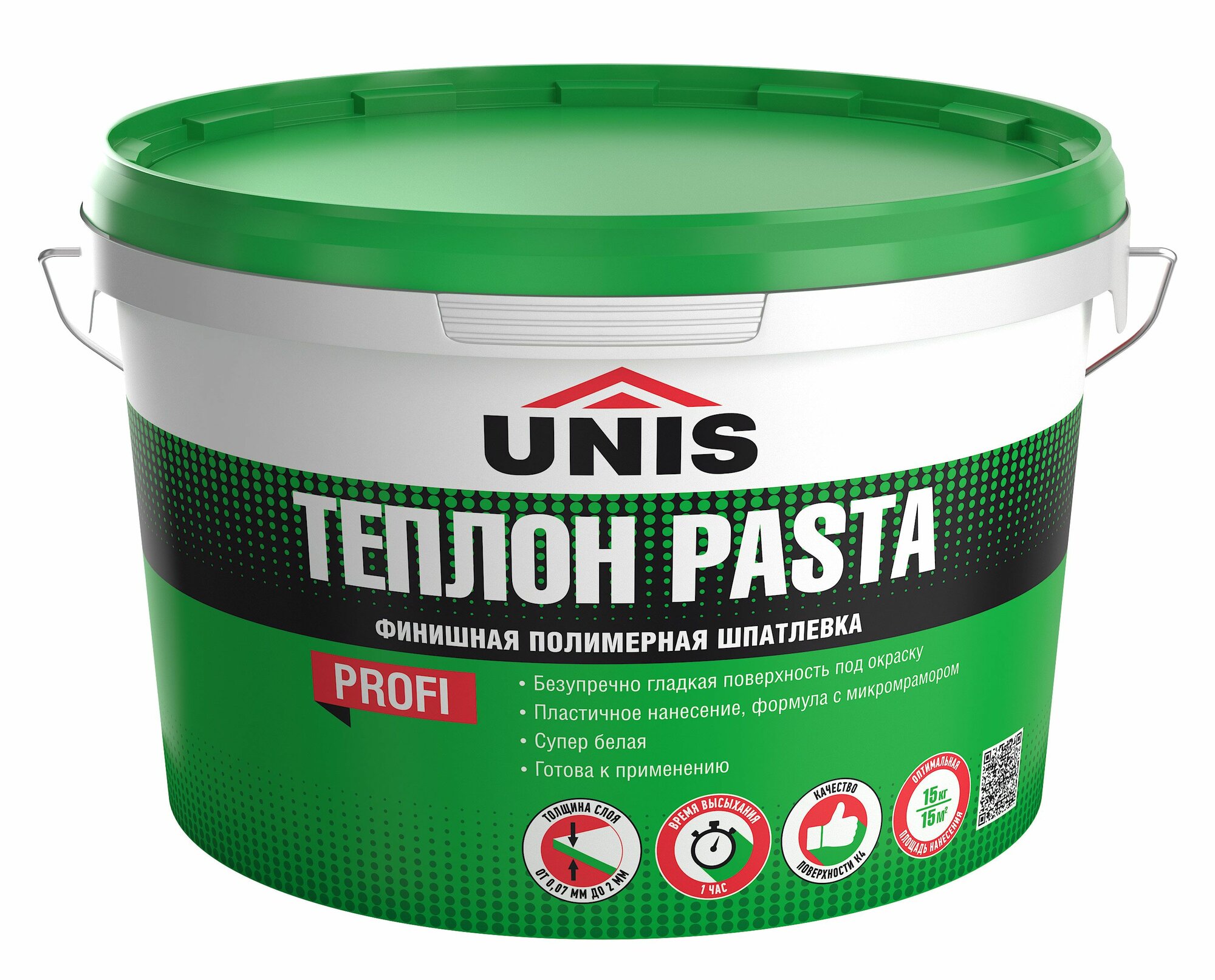 Шпатлевка полимерная UNIS Pasta Теплон готовая 15 кг