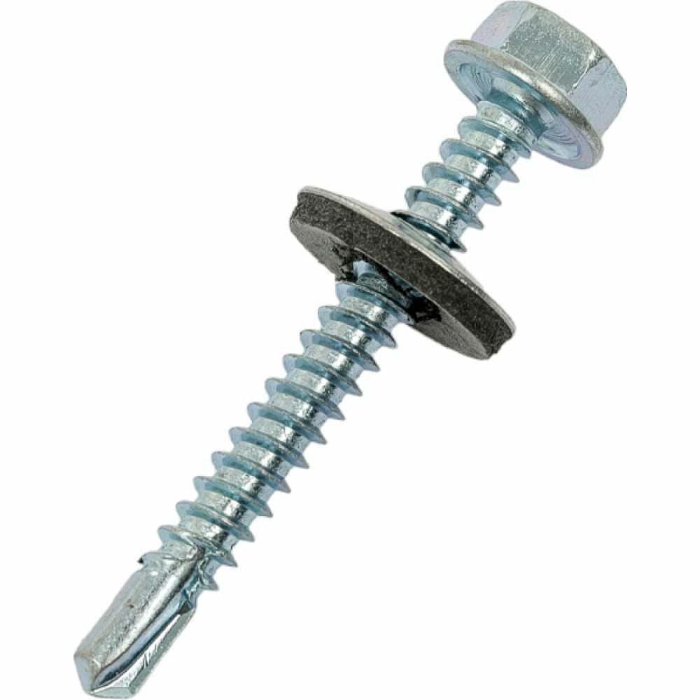 фото Креп-комп Саморез кровельный цинк, с шайбой EPDM, PT-3, 4,8х40 200шт Фасовка ск4840пт3ф