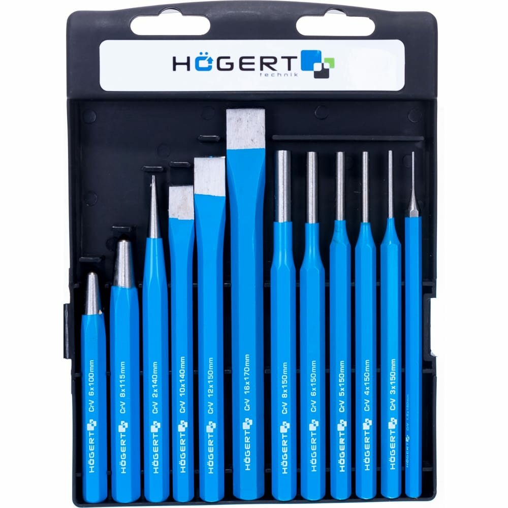 фото Набор выколоток кернеров и зубил HOEGERT TECHNIK HT3B712