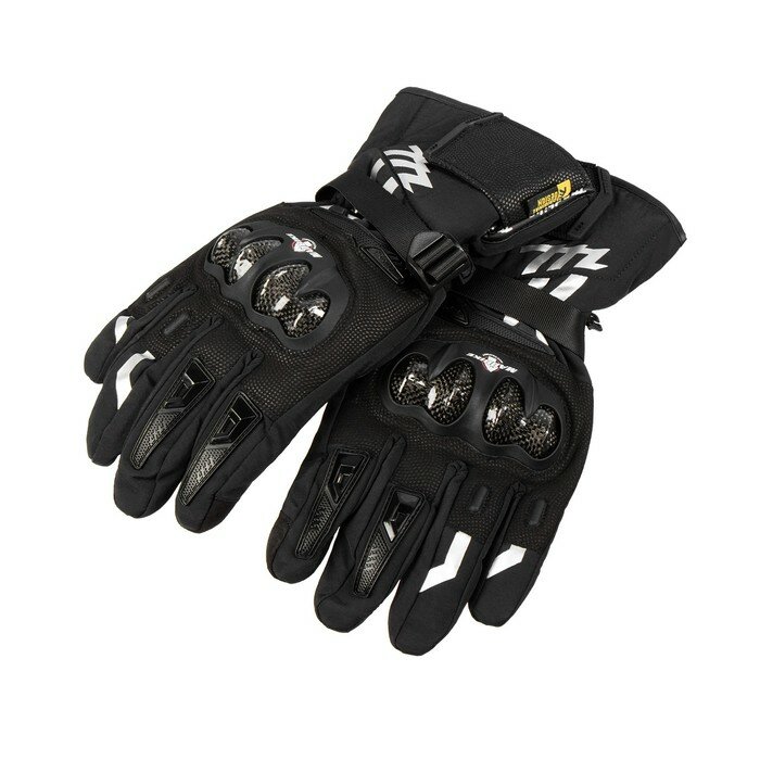 Мотоциклетные перчатки КНР Зимние, размер XL, серебристо-черные