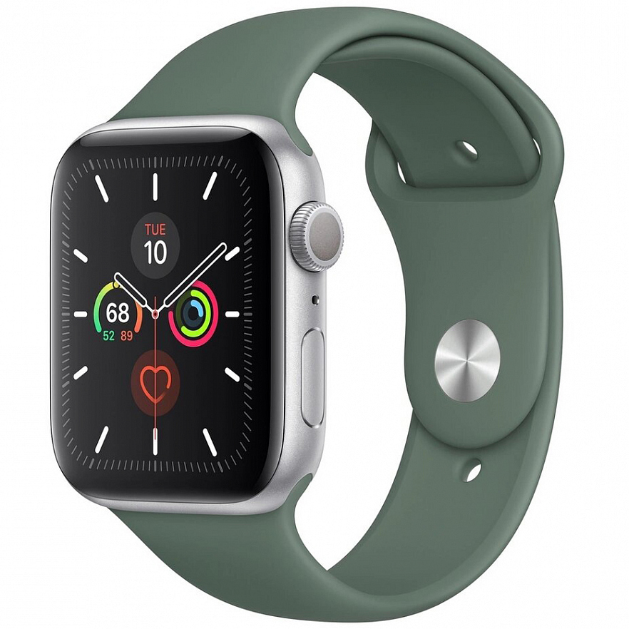 Ремешок Gurdini Silicone Sport Band для Apple watch 42/44/45 mm Pine Green