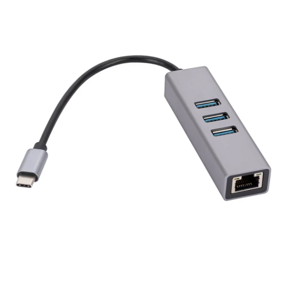 Концентратор USB C на 3 порта, 1000 Мбит/с