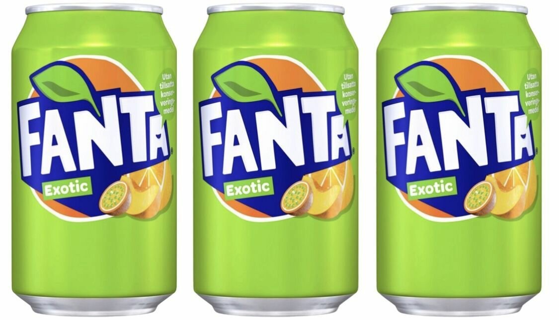 Напиток газированный Fanta Exotic (Дания), 330 мл х 3 шт