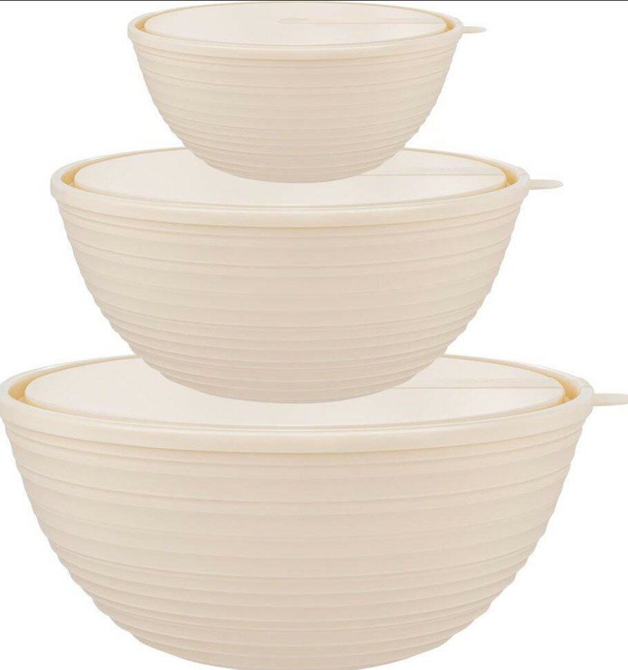 фото SUGAR&SPICE SE400912001 Cardamom (3 предмета) с крышками шампань (Набор салатников)