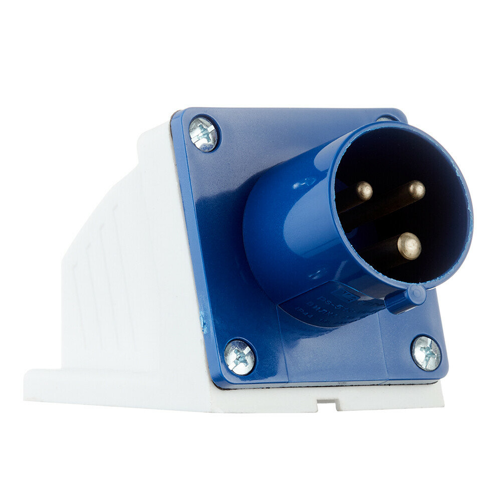 фото Вилка кабельная угловая настенная EKF PROxima 2Р+РЕ 16 А 220 В IP44