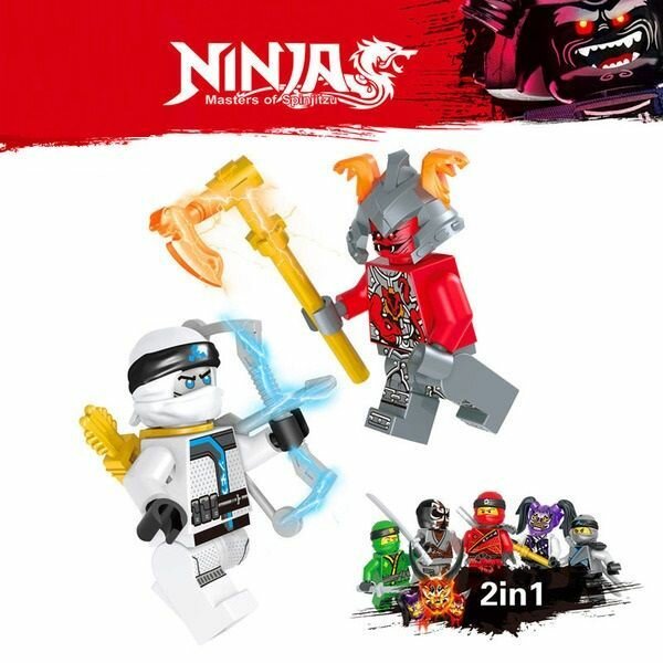 Сборные фигурки Ниндзяго 48 штук + оружие / конструктор Ninjago / минифигурки Кай Ллойд