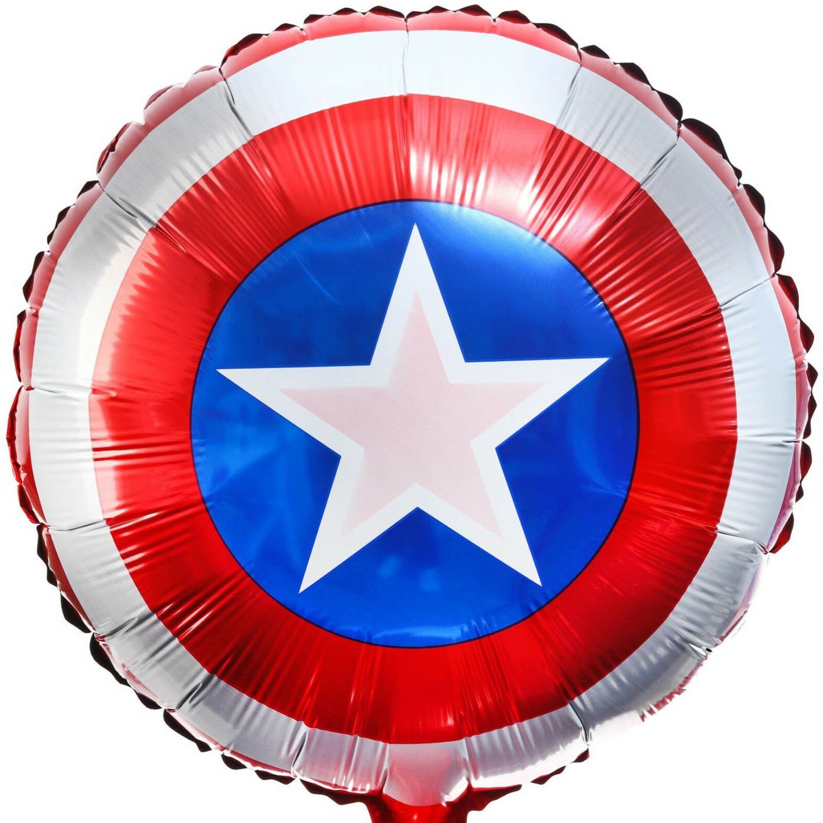 Шар воздушный "Щит Капитана Америки", 16 дюйм, фольгированный, Мстители (1шт.)