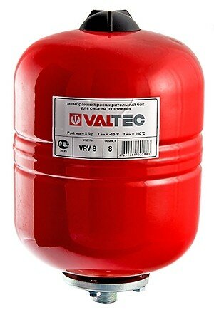 Бак расширительный VALTEC для отопления 18л. Красный