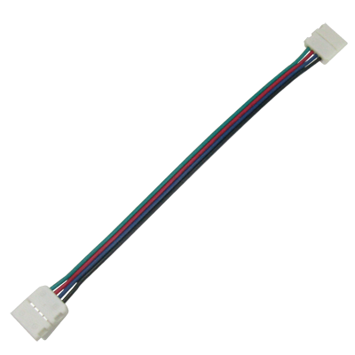 Ecola LED strip connector соед. кабель с двумя 4-х конт. зажимными разъемами 10mm 15 см 1шт