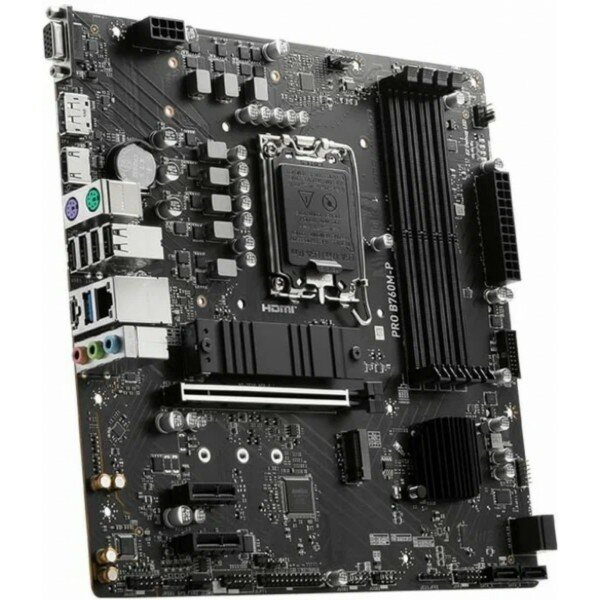 Материнская плата MSI Soc-1700 PRO B760M-P ,4DDR5,1PCI-Ex16,2PCI-Ex1,2M.2,4SATA3,1USB3.2 Gen2(C),3USB3.2 Gen\,