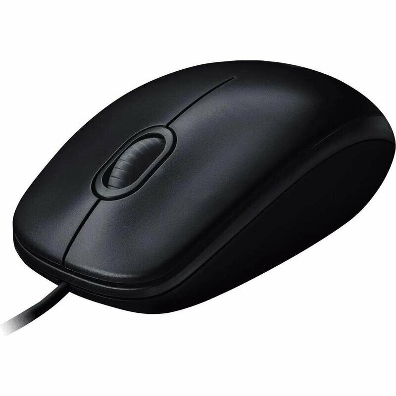 Мышь проводная Logitech M100 черная 910-006652, 1990038