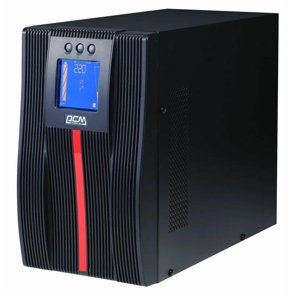 POWERCOM ИБП Powercom MACAN MAC-2000 2000VA/2000W Tower, 8*IEC320-C13+С19, Serial+USB, SNMP Slot MAC-2000