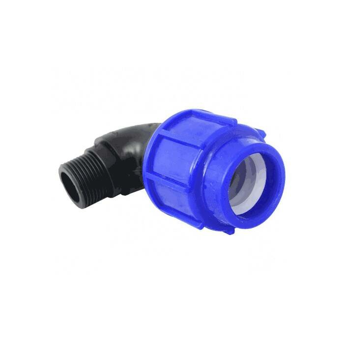 фото Отвод компрессионный ПЭ Дн 40х1"х90гр НР тпк-аква 50014001