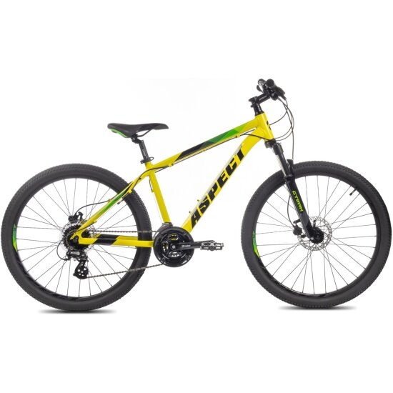 Горный велосипед Aspect Nickel 26 (14.5", зелено-желтый)