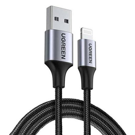 Кабель Ugreen US199 Lightning to USB-A Cable (2 метра) чёрный (60158)