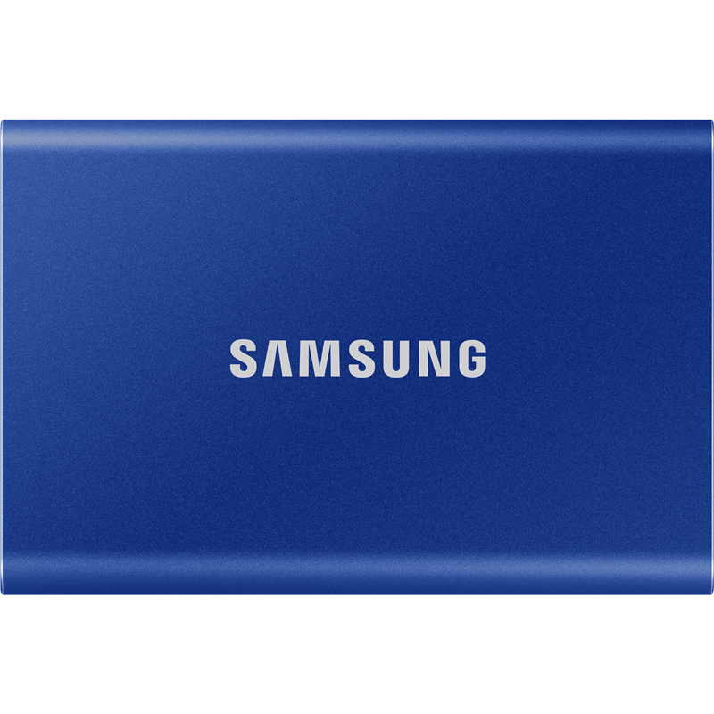 Внешние HDD и SSD/ Samsung External SSD T7, 500GB, Type-C, USB 3.2 Gen2, R/W 1050/1000MB/s, 85x57x8mm, Indigo Blue (12