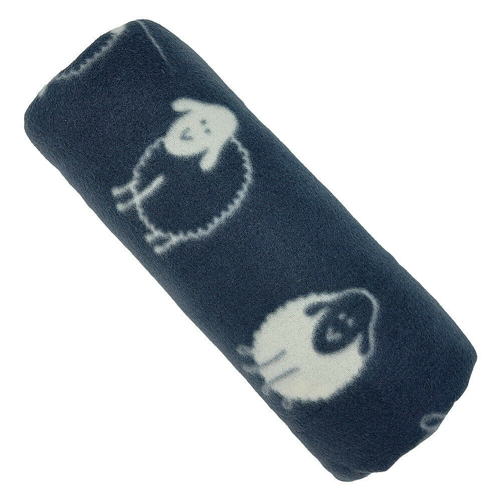 фото Плед 130х170 см Belezza Овечки флис черный