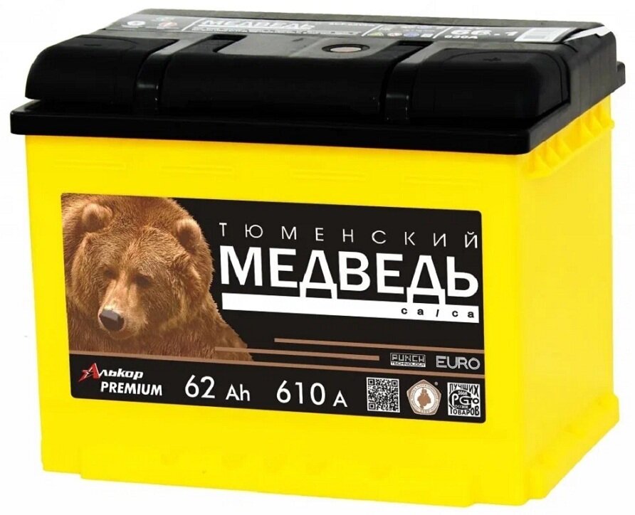 Аккумулятор Тюменский медведь 62 LA Ah о/п EN 610