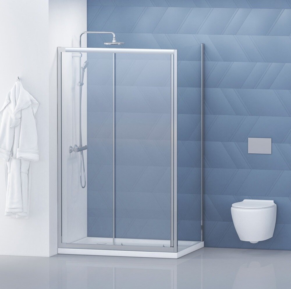 Душевой уголок BelBagno Due 120х90 хром - фото №4