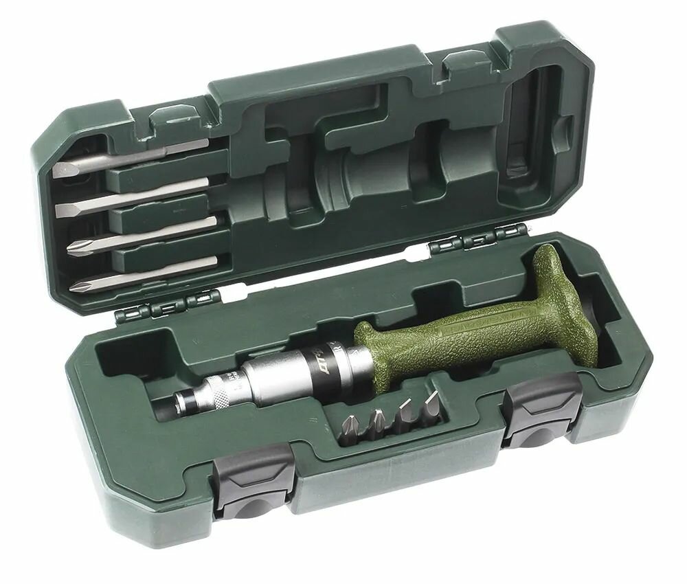 фото Отвёртка ударная Дело Техники с усиленной защитной рукояткой и со вставками 5/16" (SL8,10;РH2,3 длина 36 и 80 мм)(766928)