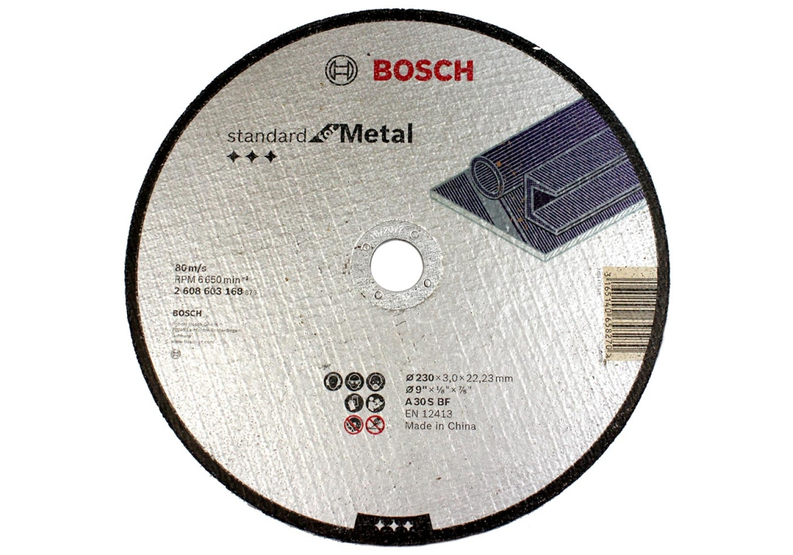 Диск отрезной BOSCH Standard for Metal 2608603168