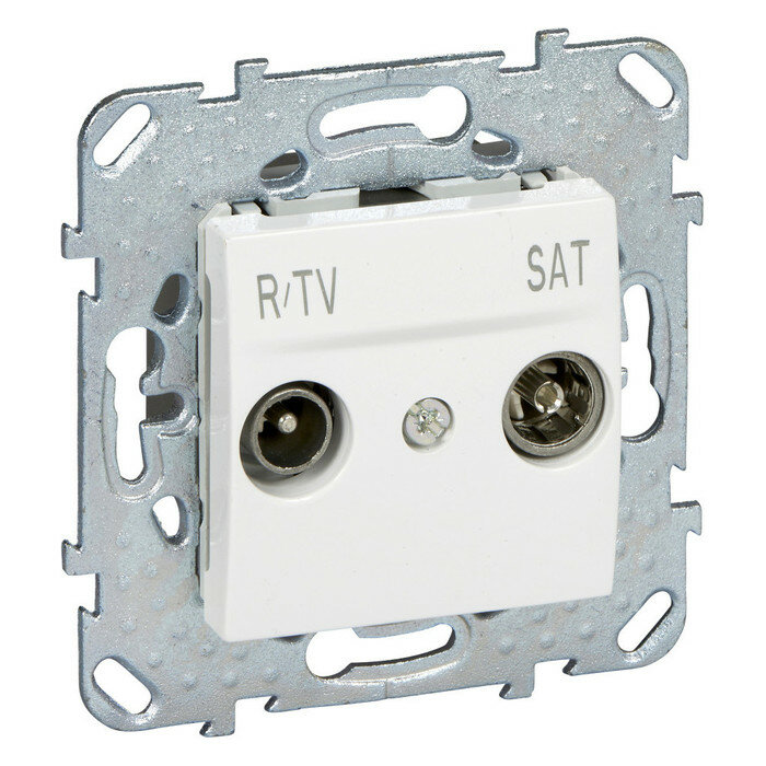 UNICA розетка R-TV/ SAT, проходная, белый SCHNEIDER ELECTRIC MGU545618ZD (1 шт.)