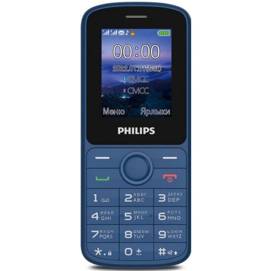 Мобильный телефон Philips Xenium E2101 синий (cte2101bu/00) - фото №1