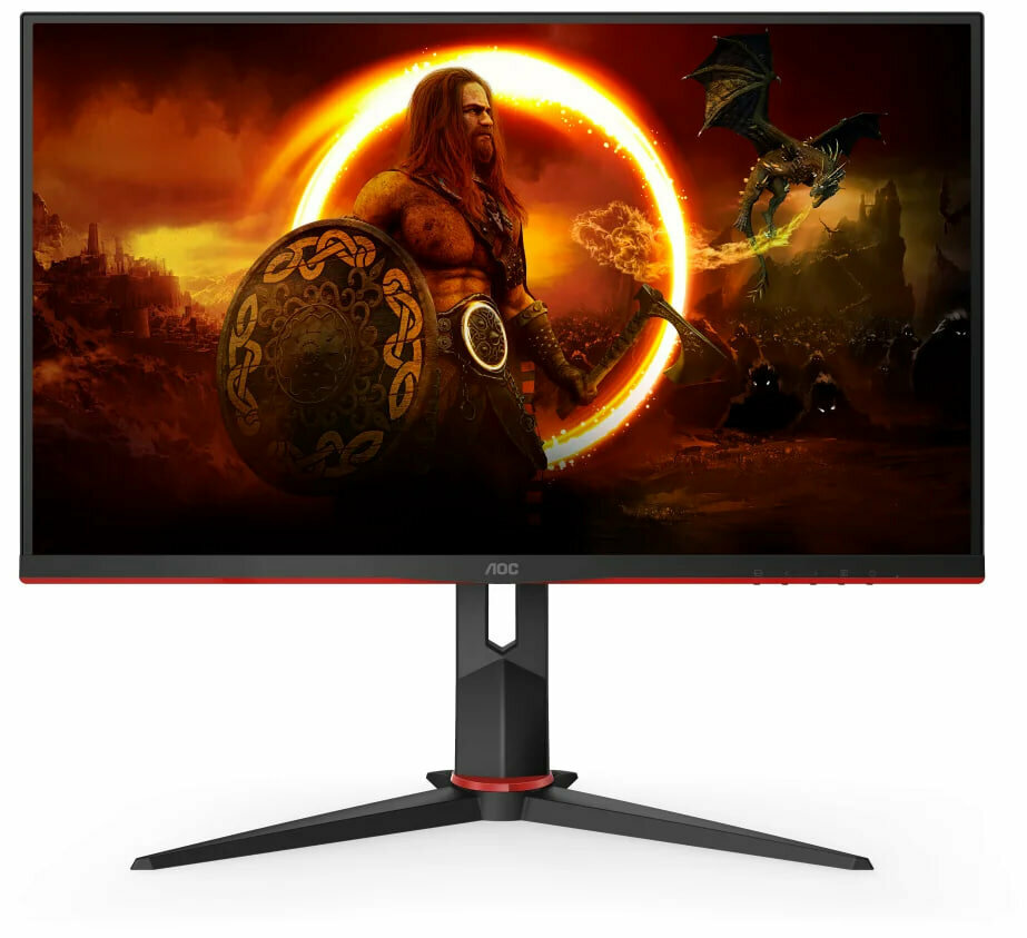 27" Монитор AOC 27G2U/BK, 1920x1080, 144 Гц, IPS, черный/красный