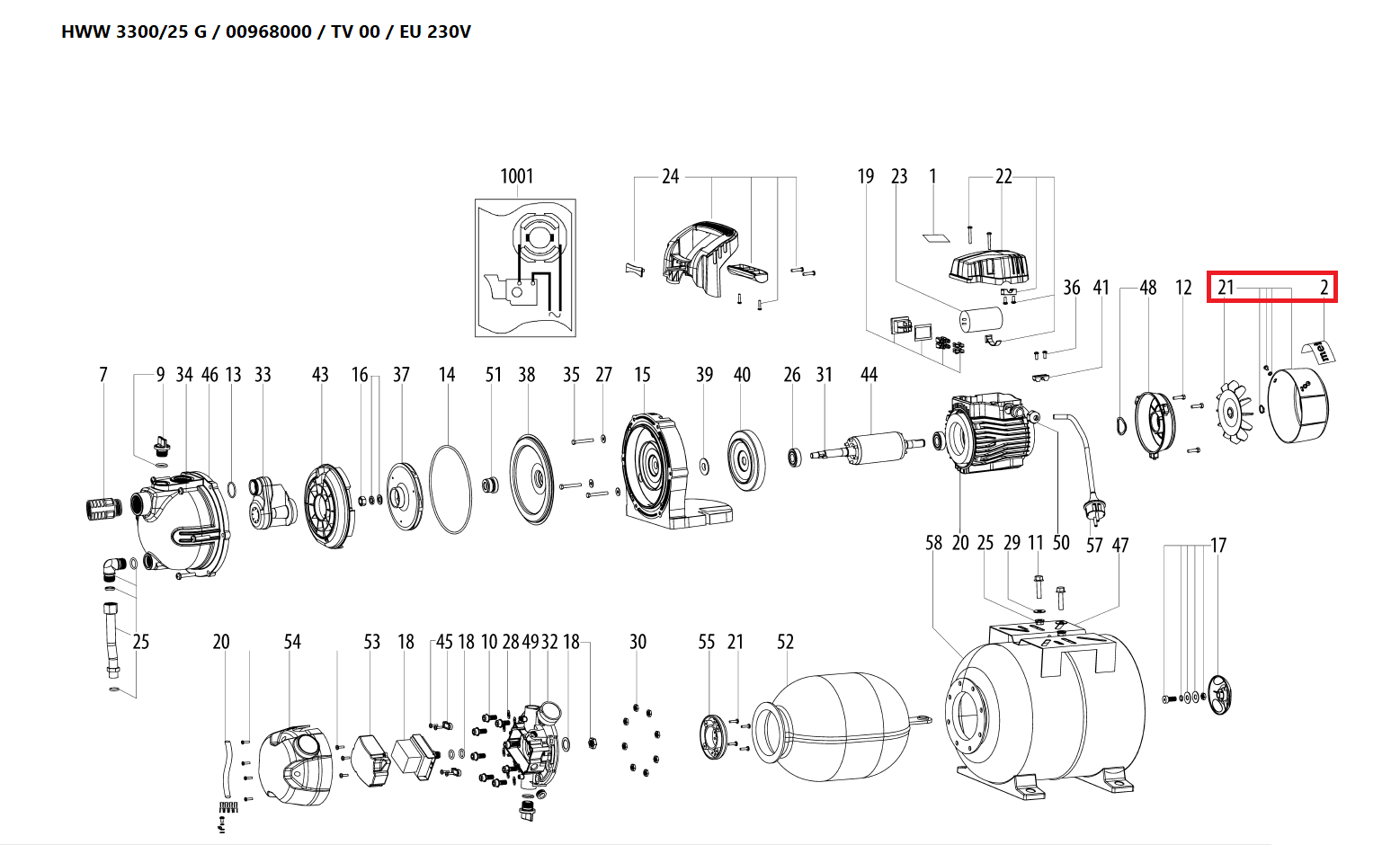 Крыльчатка насоса HWW 3300/25 G, HWW 3500/25 G, HWW 3500/25 Inox, HWW 4000/25 G, P 3300 G METABO 316057300