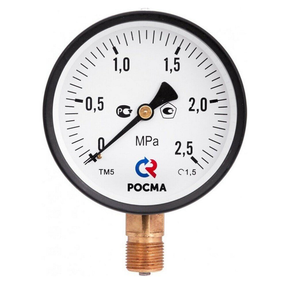 Манометр Росма ТМ-310Р.00 G1/4.25 радиальный 1/4 НР(ш) 4 бар d63 мм (9574)