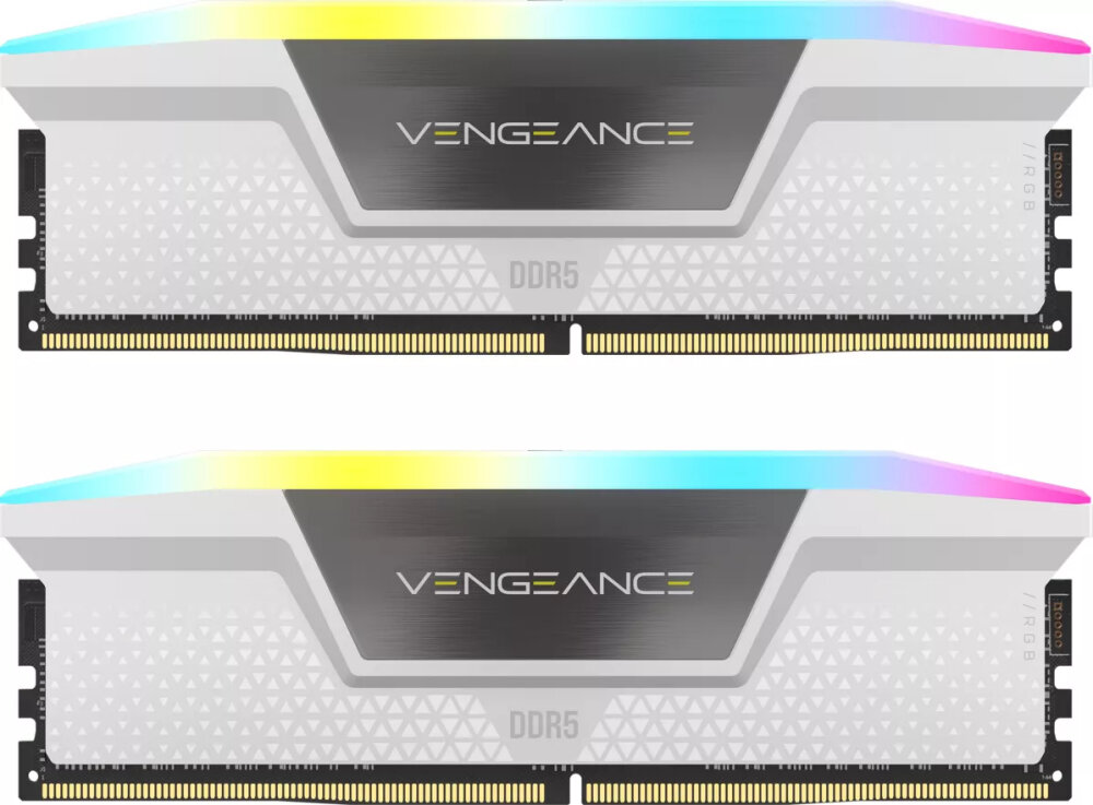 Оперативная память для компьютера Corsair Vengeance RGB White DIMM 32Gb DDR5 6400 MHz CMH32GX5M2B6400C36W