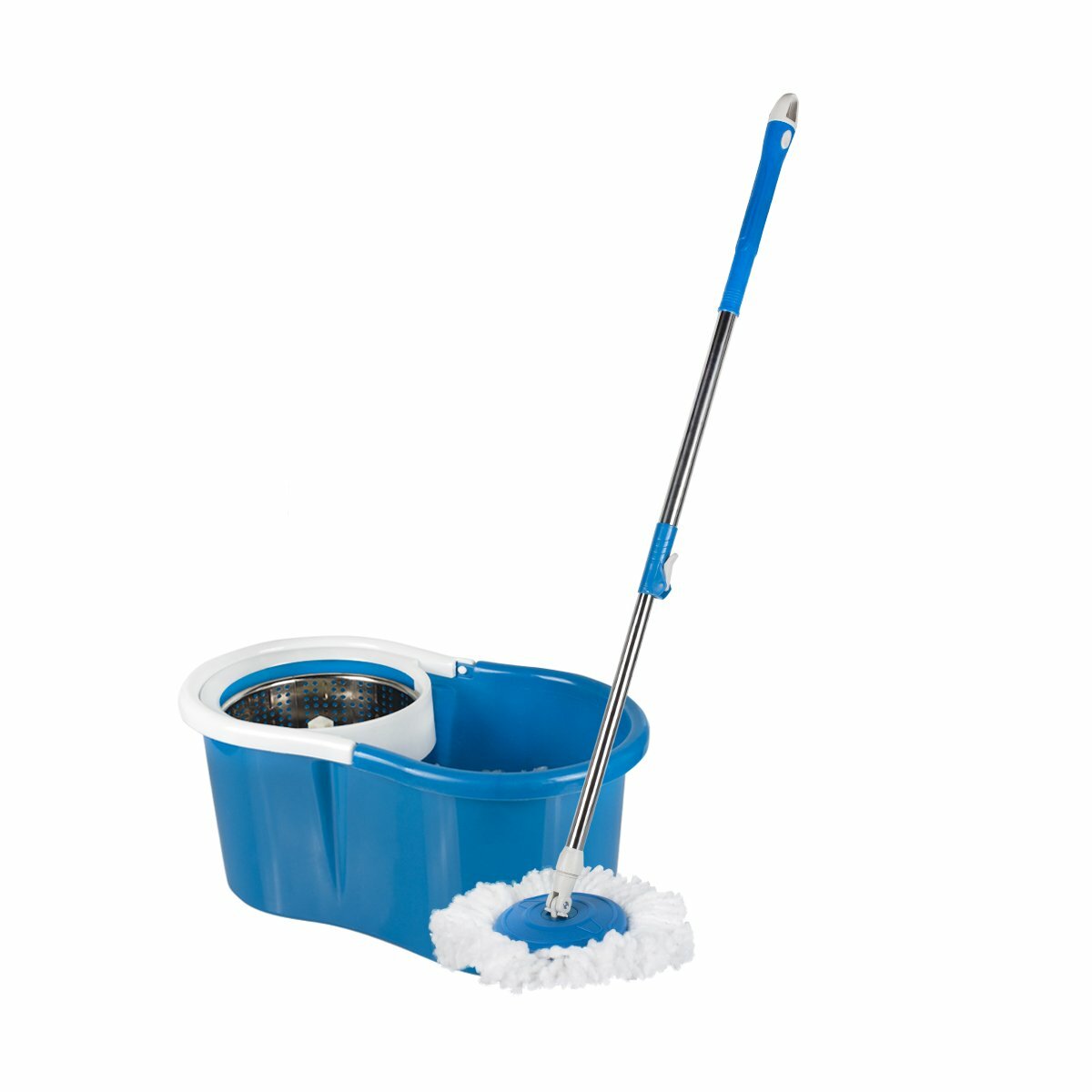 фото Комплект для уборки Doм-Doм, швабра с рукояткой 115 см, ведро с отжимом, 6 л