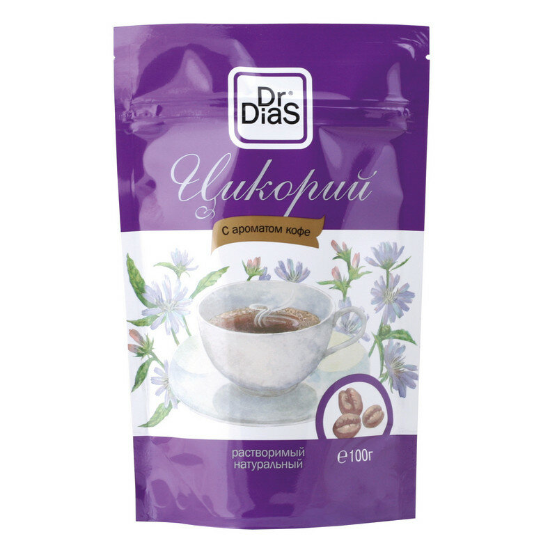 Цикорий Dr.DiaS растворимый со вкусом кофе, 100г 876079