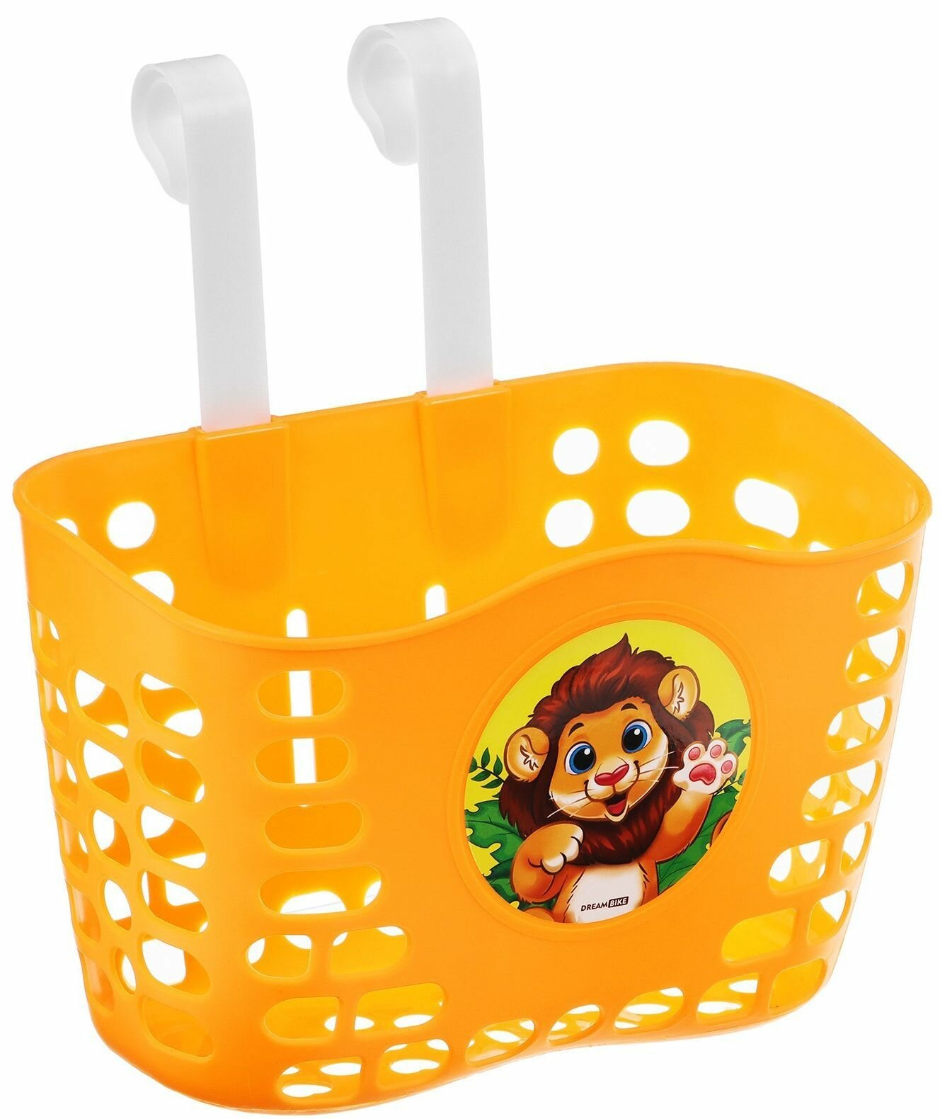 фото Корзина Dream Bike для детского велосипеда передняя, велокорзина на руль, цвет оранжевый