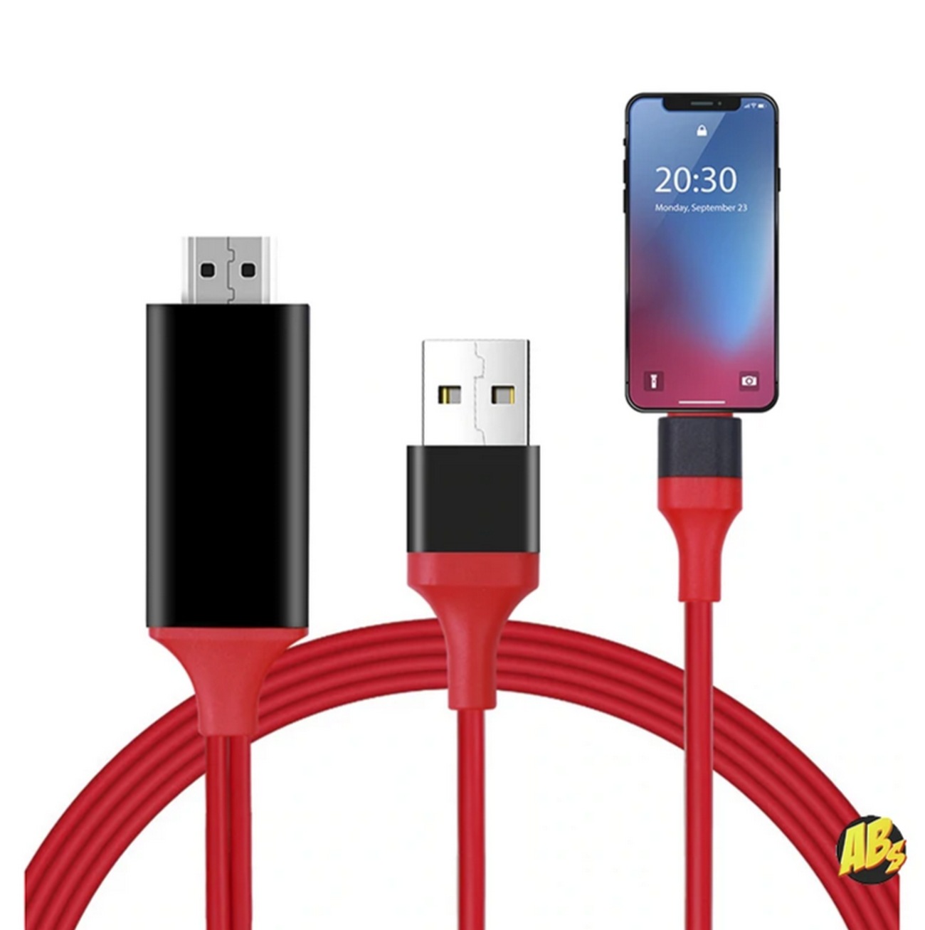 фото Кабель HDMI x iPhone X (Video&Charge) Universal X -2м. (красный)