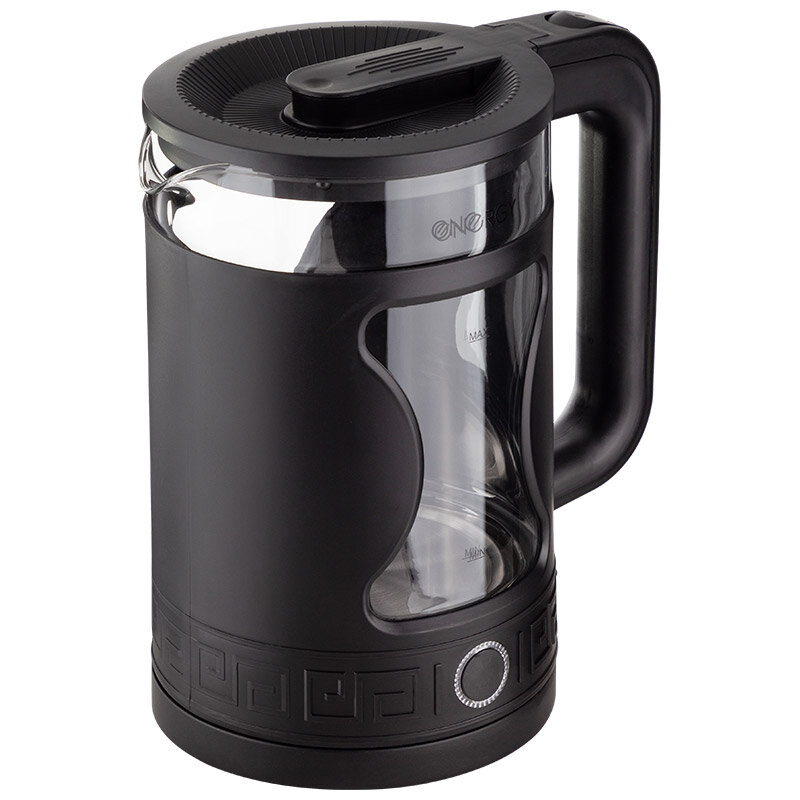 фото Чайник электрический 1.5Л 1500ВТ диск стекло внутр подсветка черн ENERGY