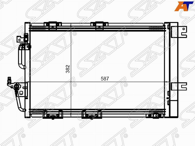 Радиатор кондиционера для Опель Астра H 2004-2014 год выпуска (Opel Astra H) SAT ST-OP49-394-C0