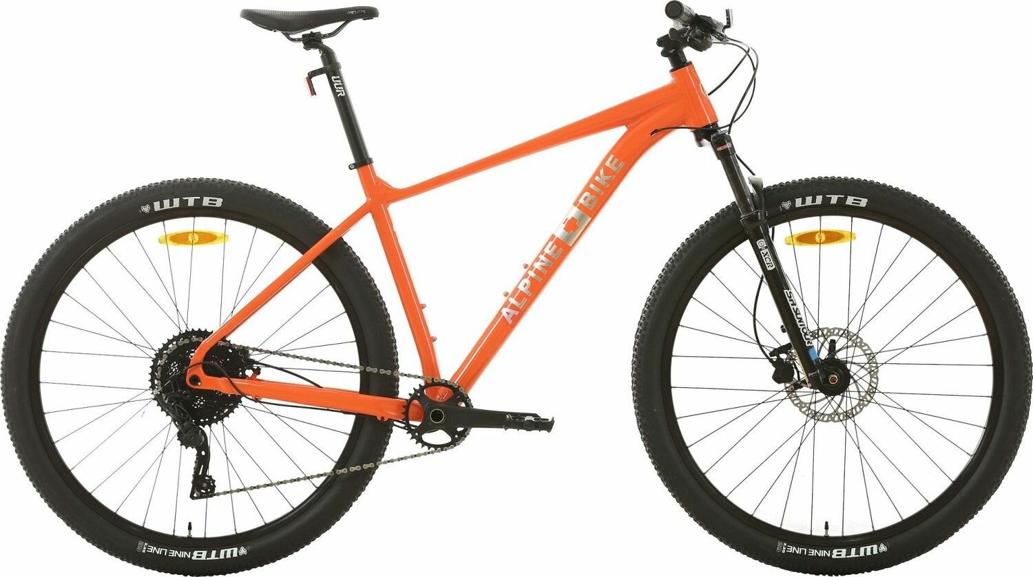 Велосипед Alpinebike MTB 11 AIR (2024) (Велосипед Alpine Bike MTB 11 AIR размер M/L оранж, ALPN_J23M022_S11_M_O)