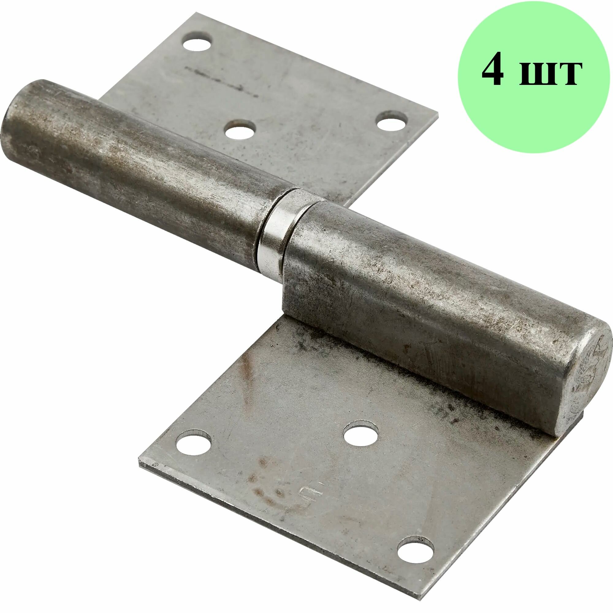 фото Петля для ворот (гаражная) Правая 140x20x47 мм сталь черная - 4 шт.