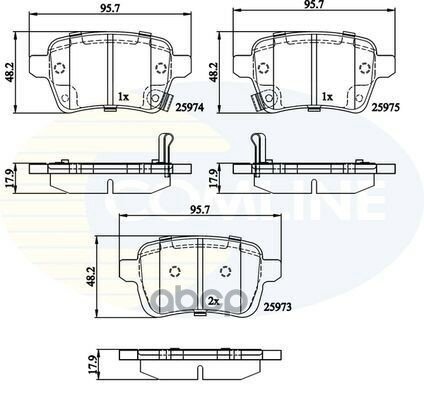 Колодки Opl Adam/Corsa/Vaux Adam/Corsa 14- Comline арт. CBP32299