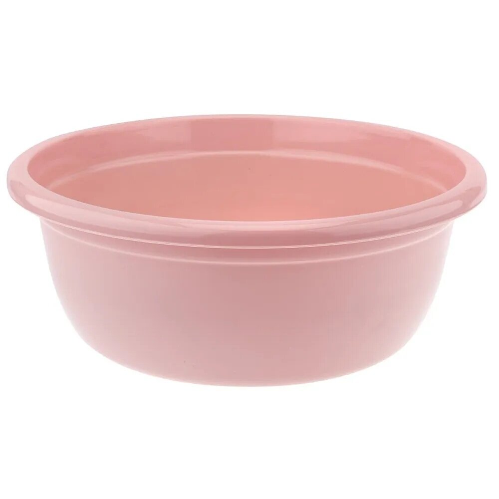 фото Таз Dunya Plastik Пластмассовый, 9 л, 35,5х35,5х17 см, пепельно-розовый