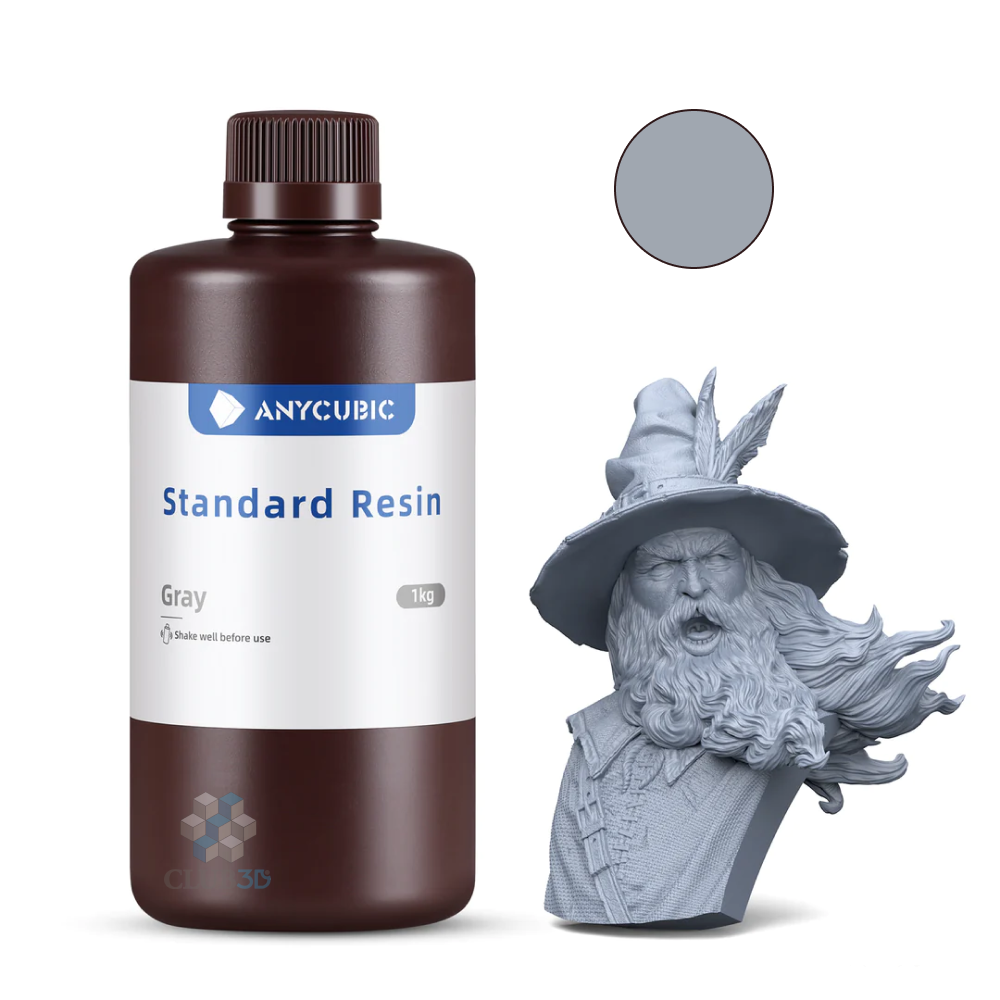 Фотополимерная смола Anycubic Basic Standart Colored UV Resin для 3D принтера 405нм Серая (Gray) 1 литр