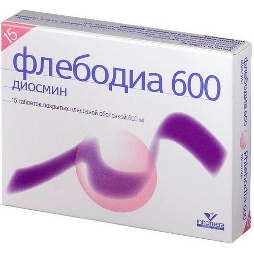 Заболевания вен Иннотера Шузи Флебодиа 600 таб п/пл/о 600 мг №15