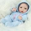 Reborn Kaydora Кукла Реборн виниловая (Reborn Full Vinyl Doll 11 inch) Мальчик в голубом комбинезоне (28 см) - изображение