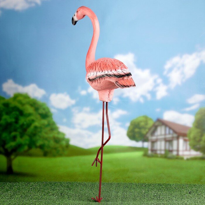 Хорошие сувениры Садовая фигура "Фламинго" большой 40х18х87см - фотография № 3