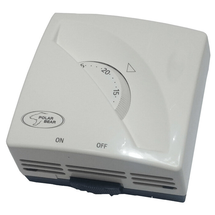Термостат комнатный механический Polar Bear с индикатором и переключателем | код 7105829 | Арктос (1 шт.)