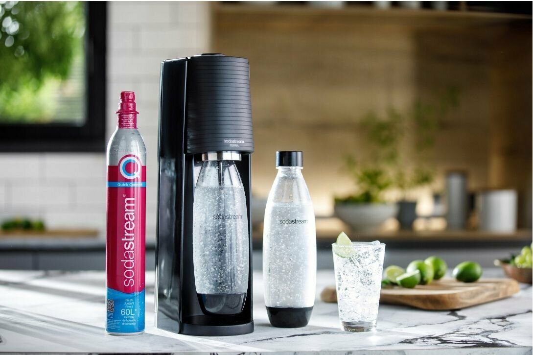 Сифон SodaStream Terra черный + Mirinda Сироп-концентрат 440мл - фотография № 7